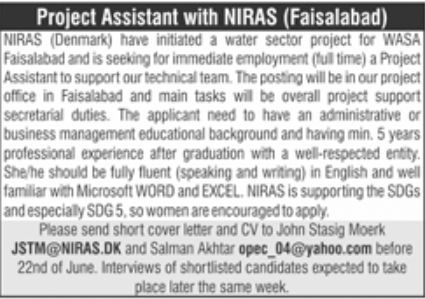 NIRAS Water Sector Project Jobs June 2022