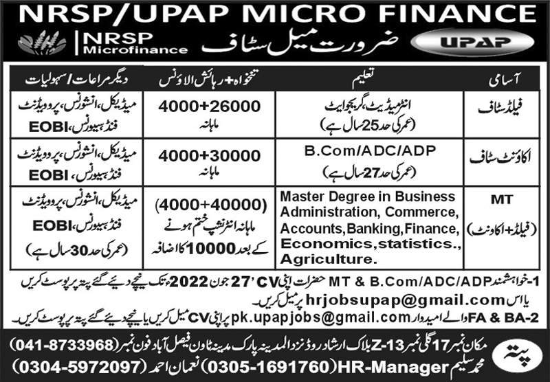 NRSP Microfinance Jobs June 2022