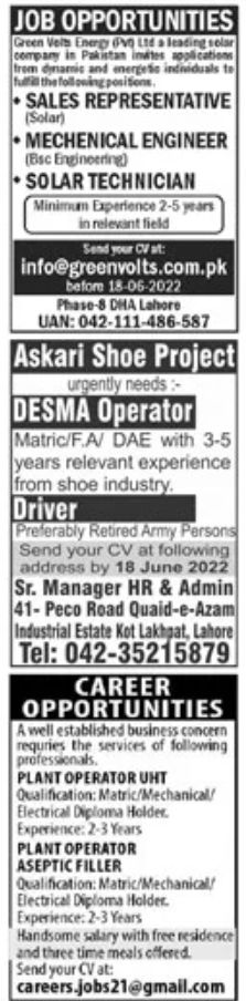 Paperpk Newspaper Jobs 12 June 2022