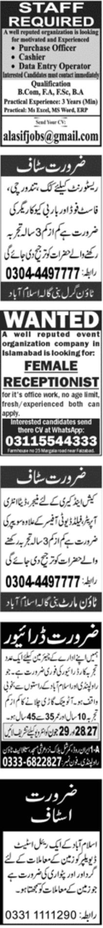 Paperpk Newspaper Jobs 28 June 2022