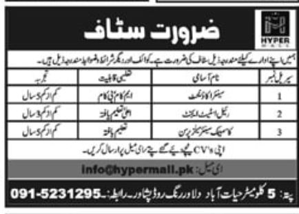 Private Sector Peshawar Jobs June 2022