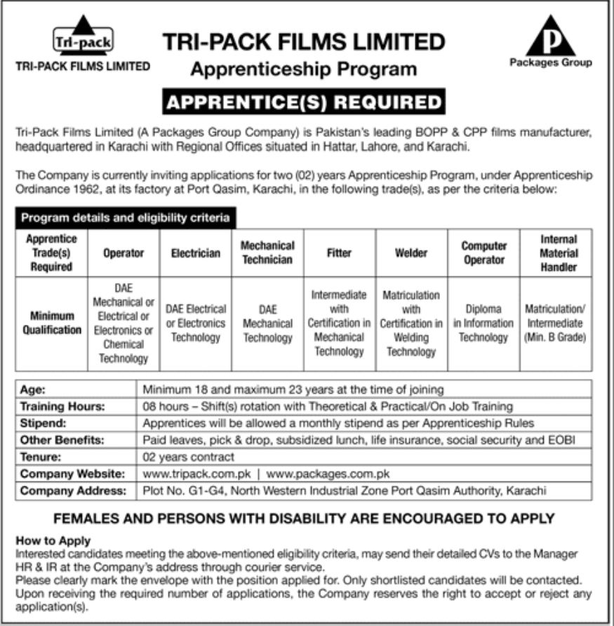 TRI Pack Films Limited Jobs June 2022