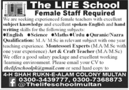 The LIFE School Jobs June 2022