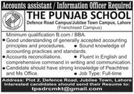 The Punjab School Jobs June 2022