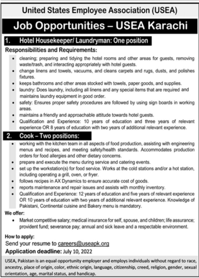 United States Employee Association USEA Jobs June 2022
