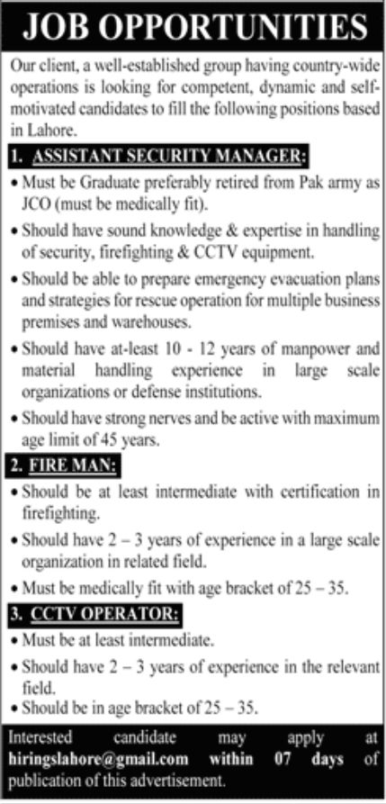 Well Established Group Lahore Jobs June 2022