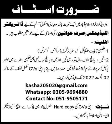 Air HQ Islamabad Jobs July 2022