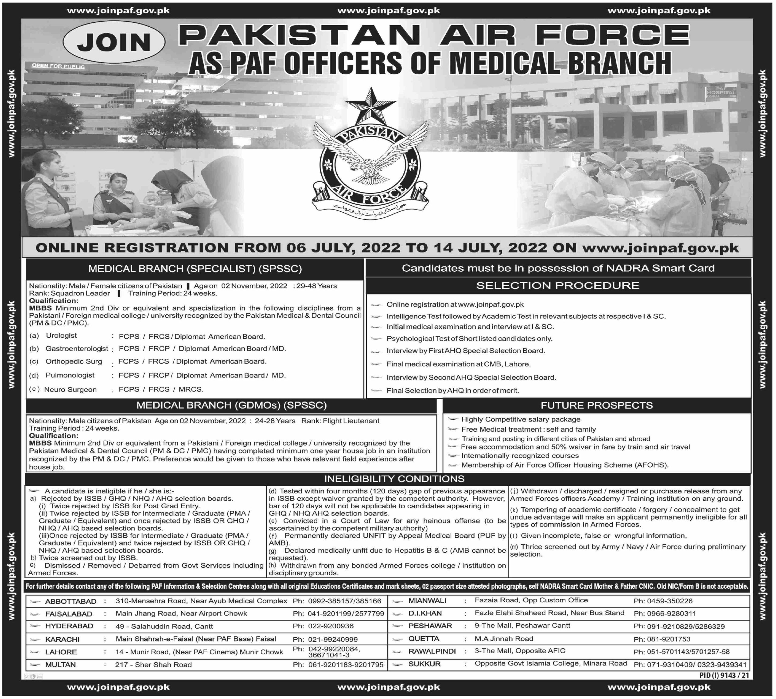 Pakistan Air Force PAF Jobs July 2022