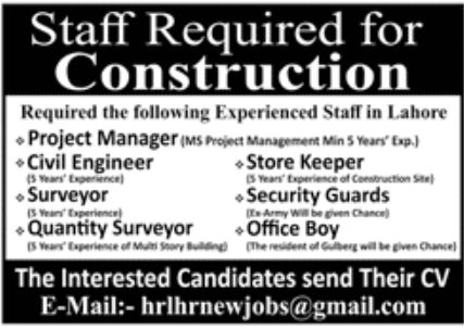 Private Sector Lahore Jobs July 2022