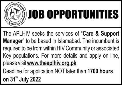 The APLHIV Jobs July 2022