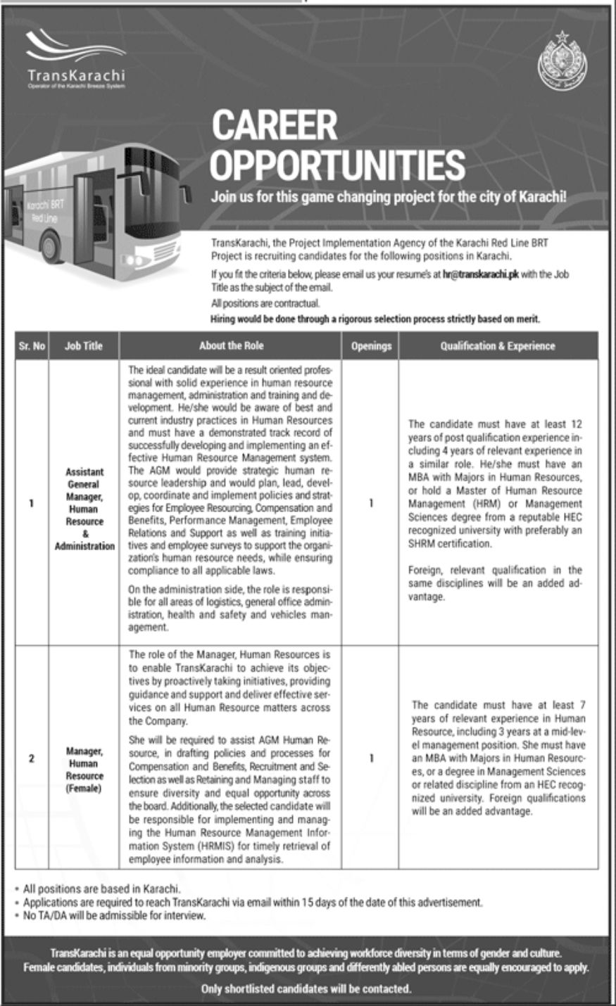 TransKarachi Jobs July 2022