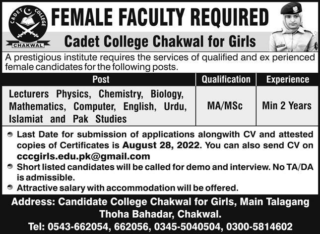 Prestigious Institute Jobs August 2022