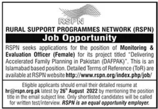 Rural Support Programmes Network RSPN Jobs August 2022