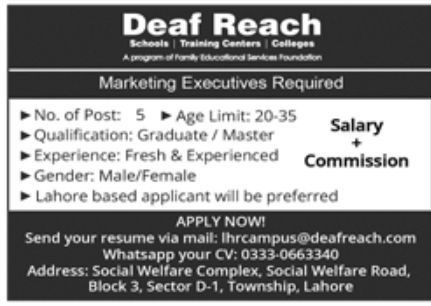 Deaf Reach Jobs September 2022