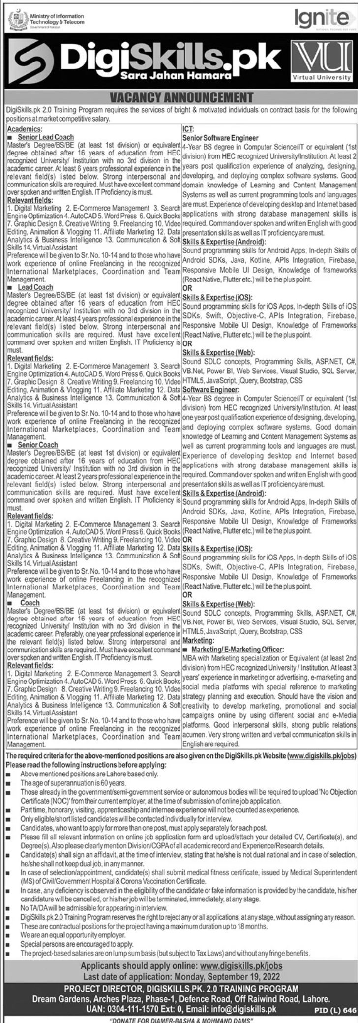 DigiSkills Jobs September 2022