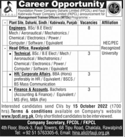 Foundation Power Company Jobs September 2022