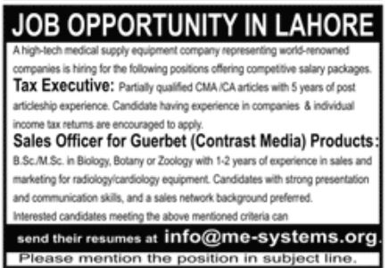 High-Tech Medical Supply Equipment Company Jobs September 2022