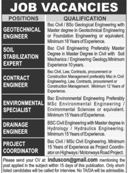 Indus Con Jobs September 2022