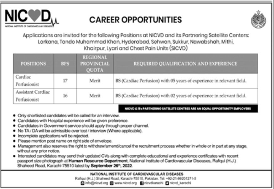 NICVD Jobs September 2022