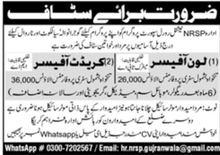 NRSP National Rural Support Programme Jobs September 2022