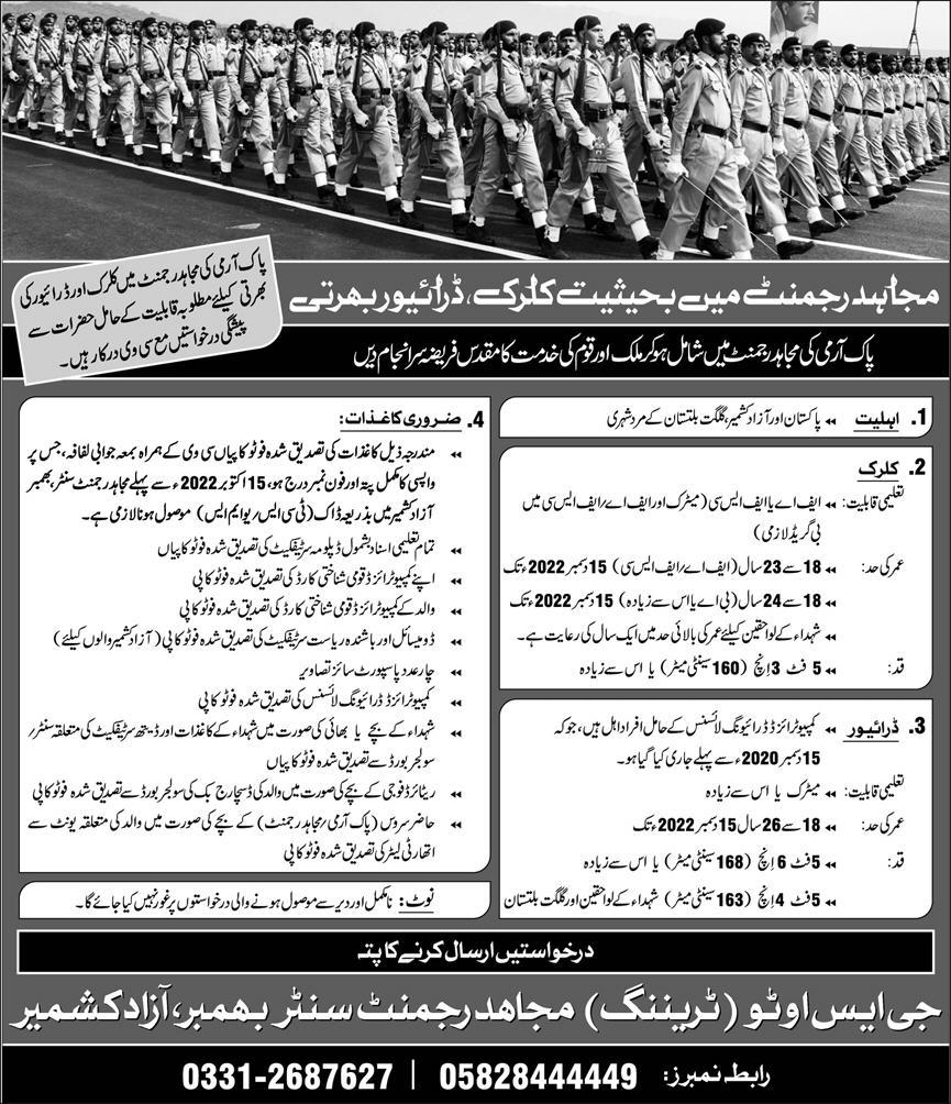 Pakistan Army Jobs September 2022