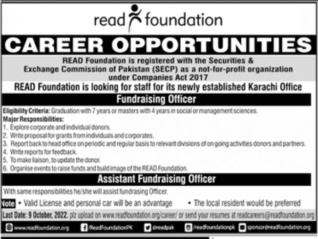 READ Foundation Jobs September 2022