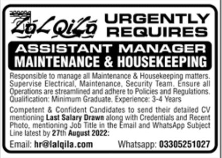 Zolqilo Jobs September 2022