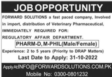 Forward Solutions Jobs October 2022
