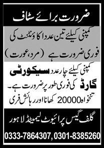 Gulf Gas Private Limited Lahore Jobs October 2022