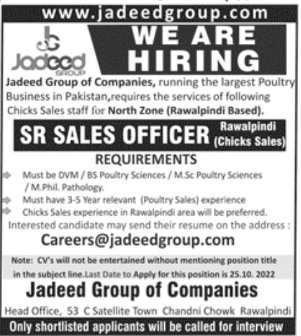 Jadeed Group of Companies Jobs October 2022