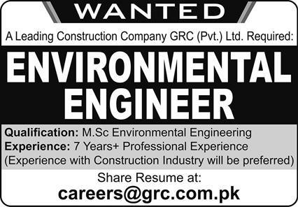 Leading Construction Company GRC Pvt Ltd Jobs October 2022