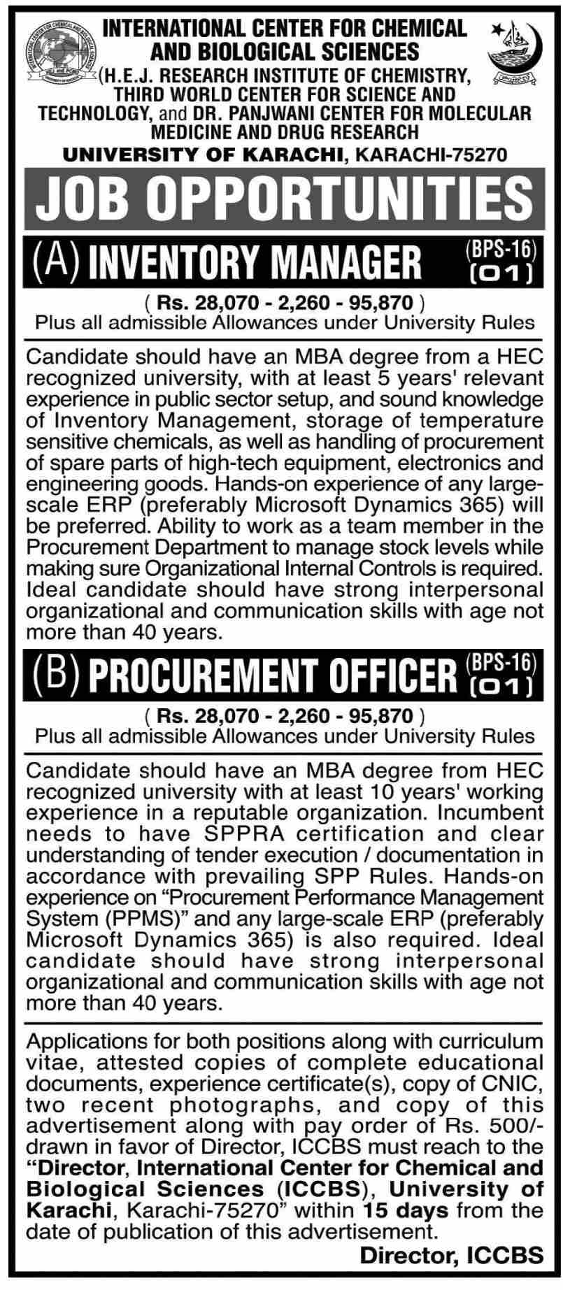 University of Karachi Jobs October 2022