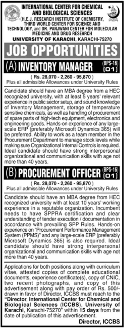University of Karachi Jobs October 2022