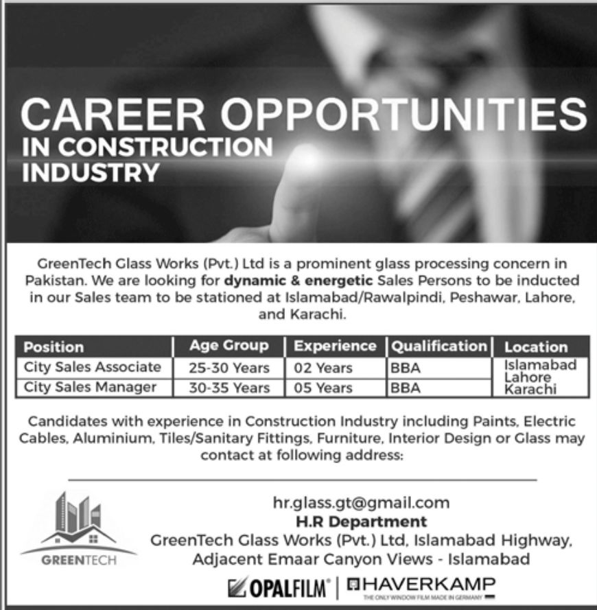 GreenTech Glass Works Pvt Ltd Jobs November 2022