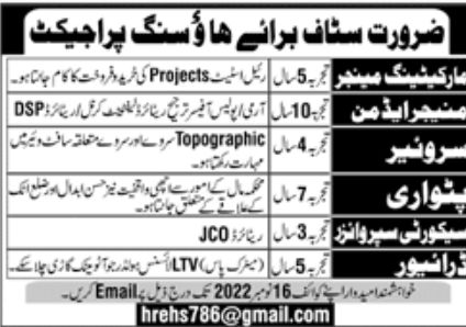 Housing Project Jobs November 2022