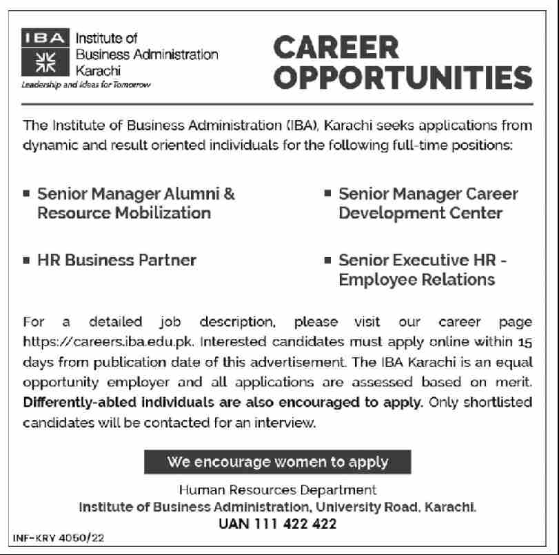 IBA Karachi Jobs October 2022