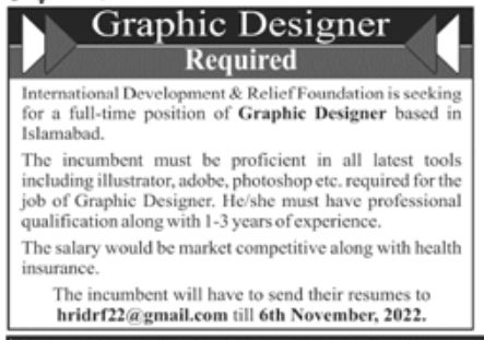 International Development & Relief Foundation Jobs November 2022