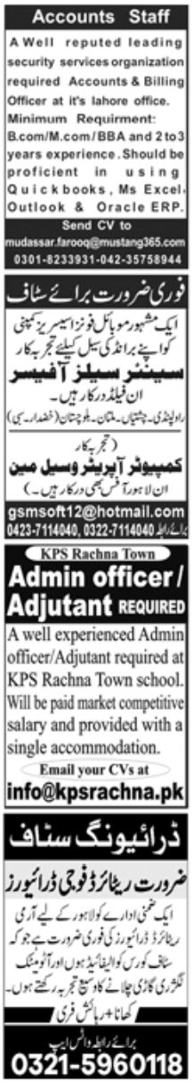 Jang Newspaper paperpk Jobs November 2022