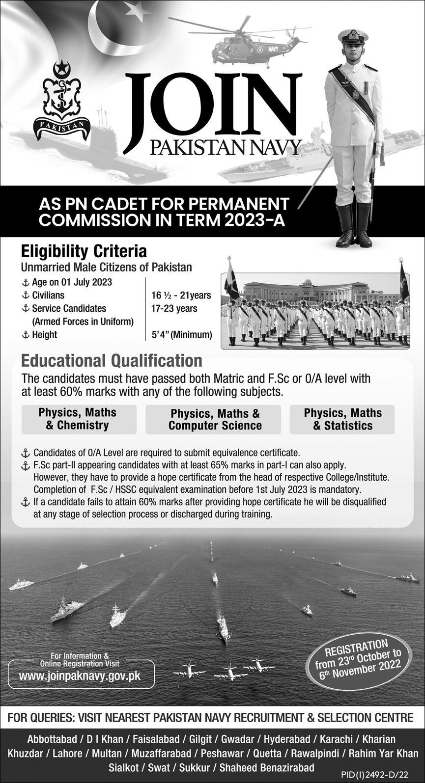 Join Pakistan Navy Jobs October 2022