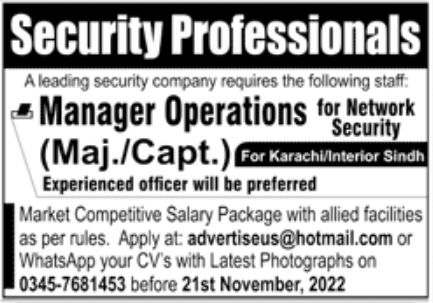 Leading Security Company Jobs November 2022