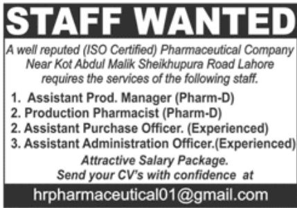 Pharmaceutical Company Jobs November 2022