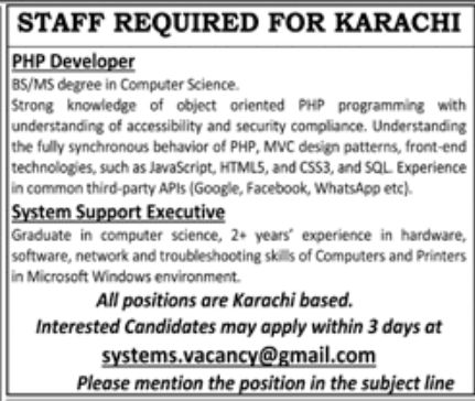 Private Software House Karachi Jobs November 2022
