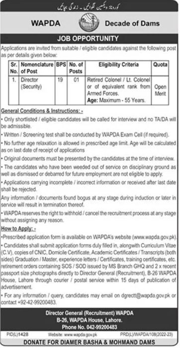 WAPDA Jobs November 2022