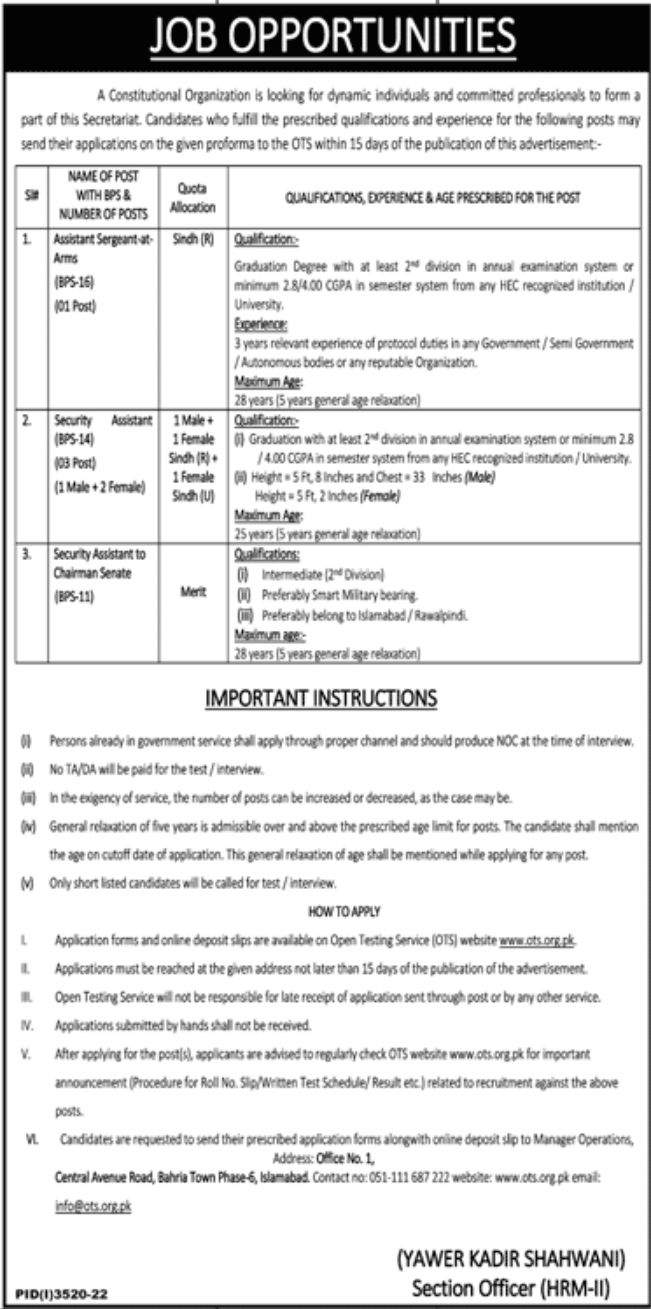 Constitutional Organization Jobs December 2022
