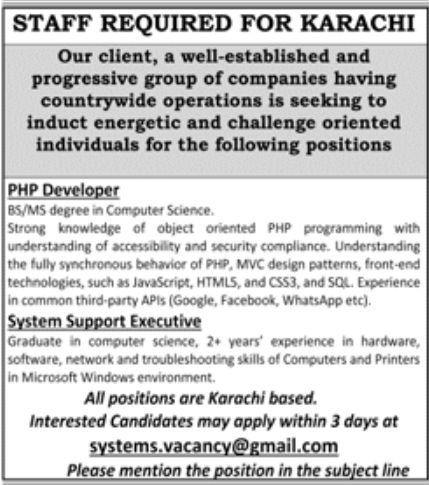 Well Established and Progressive Group Jobs December 2022