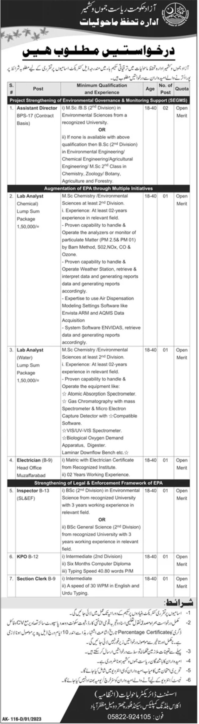 Azad Jammu & Kashmir Jobs January 2023