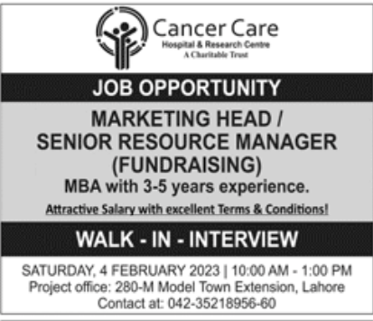 Cancer Care Hospital Jobs January 2023