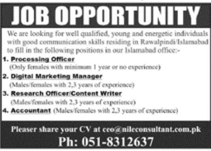 Private Sector Islamabad Jobs January 2023