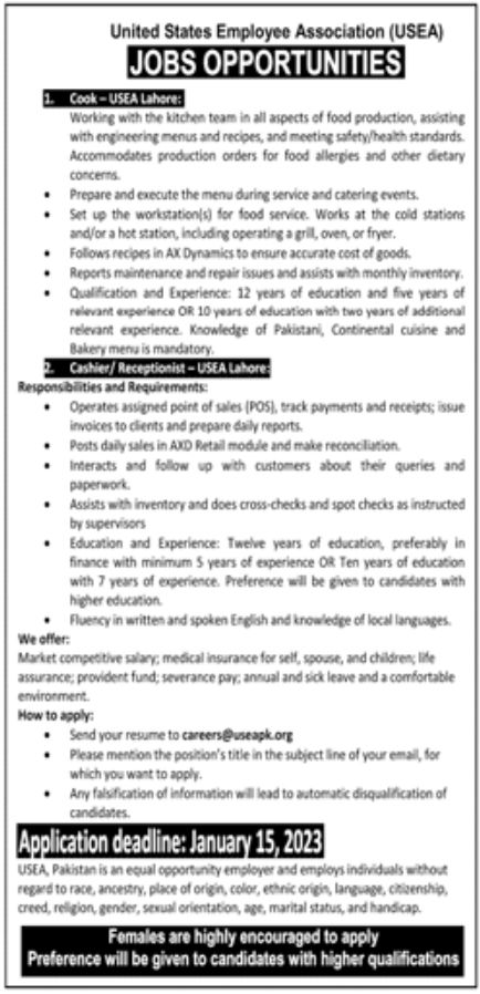 United States Employee Association USEA Jobs January 2023