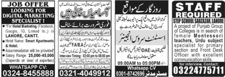 Jang Newspaper Jobs Latest 19 February 2023